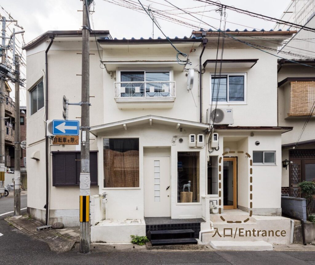 Facade – with entrance marked