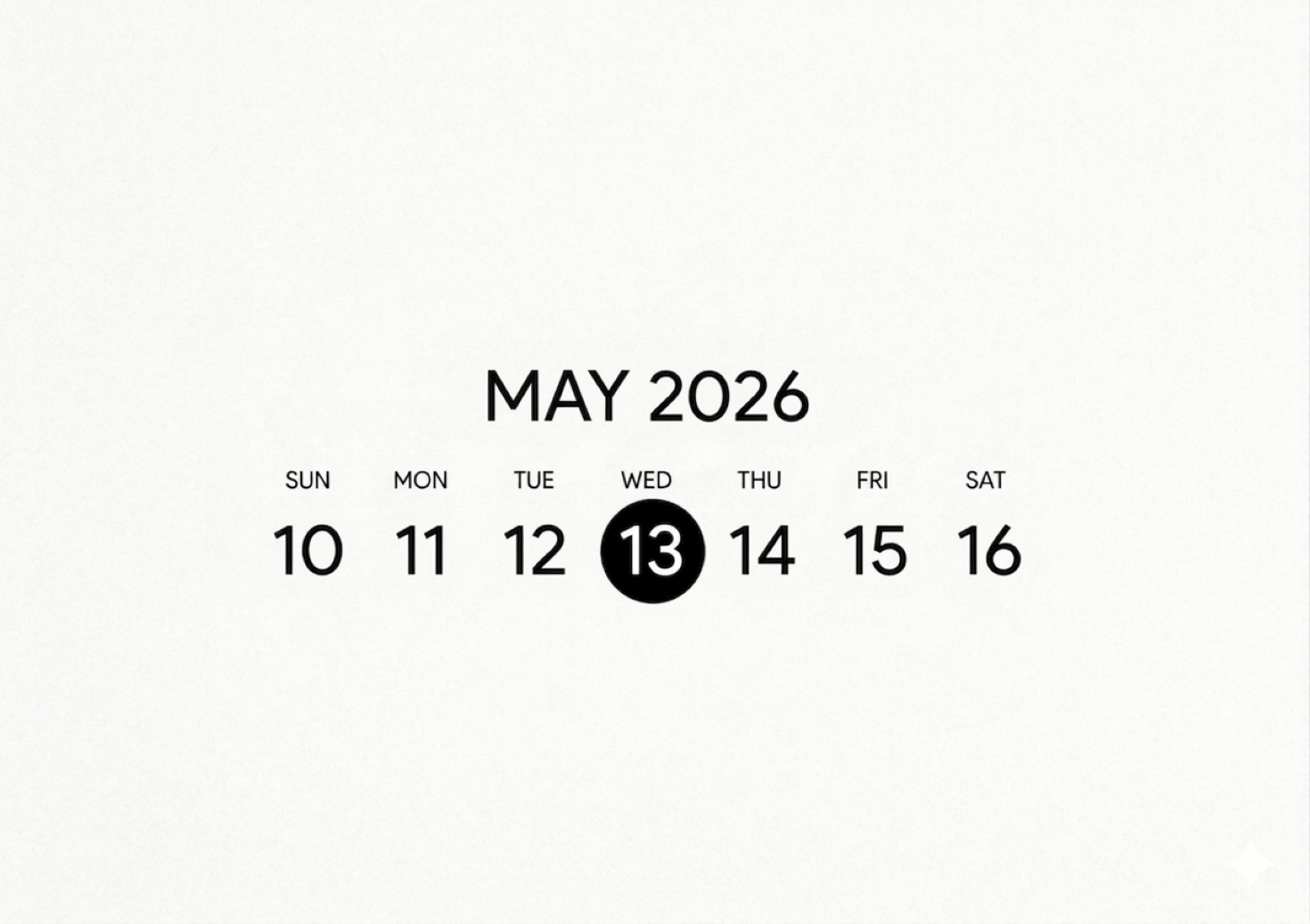 2026/5/13 Wed.